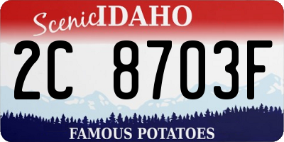 ID license plate 2C8703F