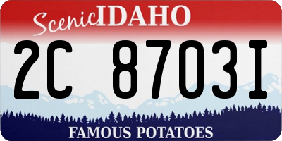 ID license plate 2C8703I