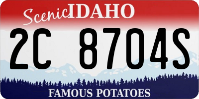 ID license plate 2C8704S