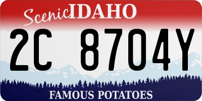 ID license plate 2C8704Y