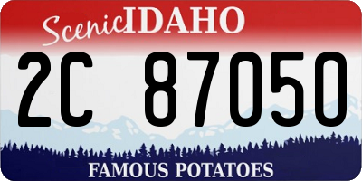 ID license plate 2C8705O