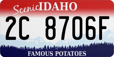 ID license plate 2C8706F
