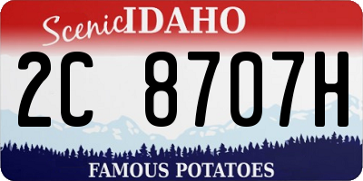 ID license plate 2C8707H