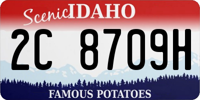 ID license plate 2C8709H