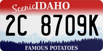 ID license plate 2C8709K