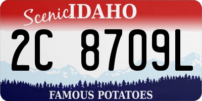ID license plate 2C8709L