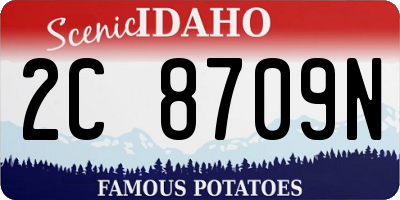 ID license plate 2C8709N