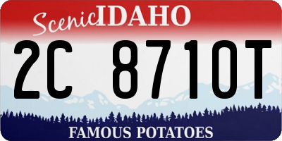 ID license plate 2C8710T