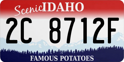 ID license plate 2C8712F