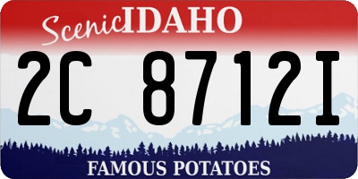 ID license plate 2C8712I