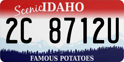 ID license plate 2C8712U