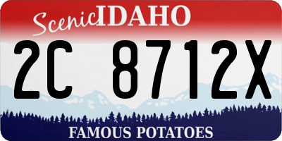 ID license plate 2C8712X