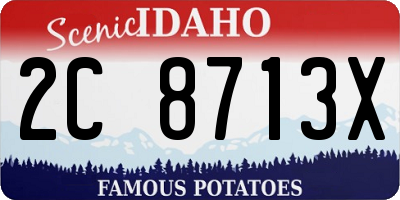 ID license plate 2C8713X
