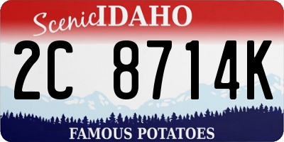 ID license plate 2C8714K