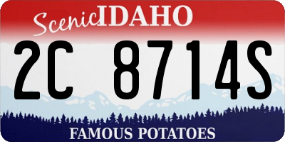 ID license plate 2C8714S
