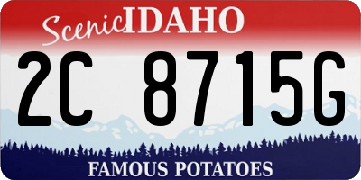 ID license plate 2C8715G