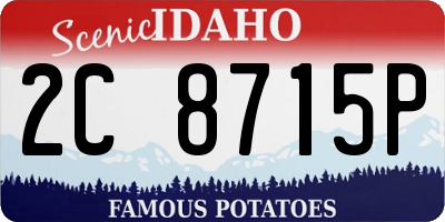ID license plate 2C8715P