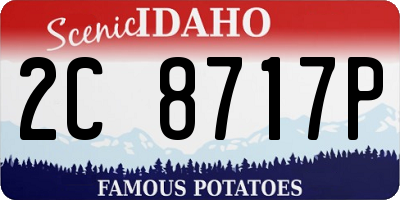 ID license plate 2C8717P