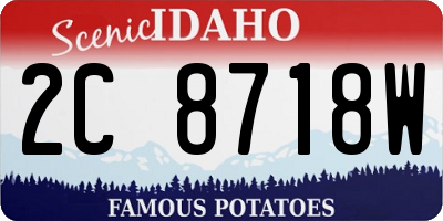 ID license plate 2C8718W