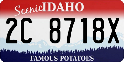 ID license plate 2C8718X
