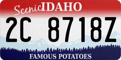 ID license plate 2C8718Z