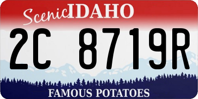 ID license plate 2C8719R