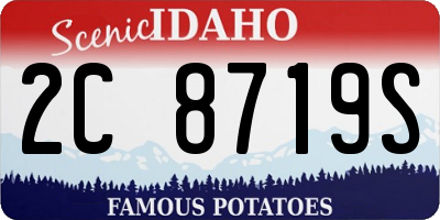 ID license plate 2C8719S