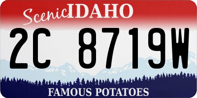 ID license plate 2C8719W