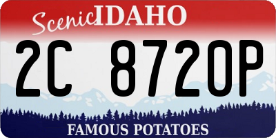 ID license plate 2C8720P