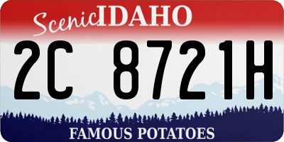 ID license plate 2C8721H