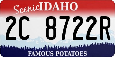 ID license plate 2C8722R