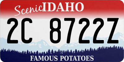 ID license plate 2C8722Z