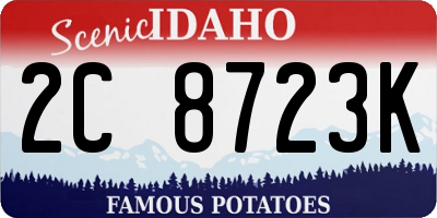 ID license plate 2C8723K