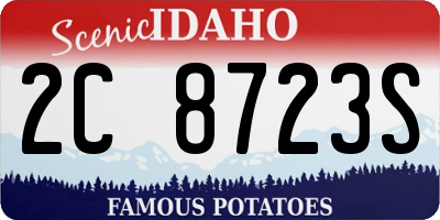 ID license plate 2C8723S