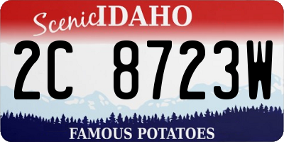ID license plate 2C8723W