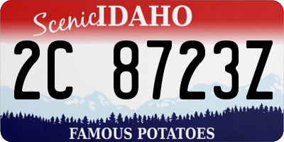 ID license plate 2C8723Z