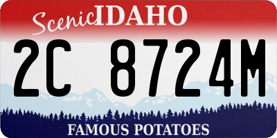 ID license plate 2C8724M