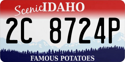 ID license plate 2C8724P