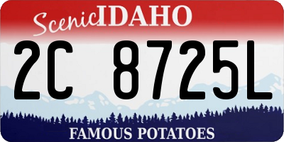 ID license plate 2C8725L