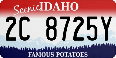 ID license plate 2C8725Y