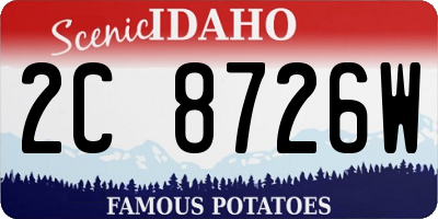 ID license plate 2C8726W
