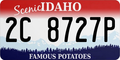ID license plate 2C8727P