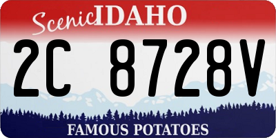 ID license plate 2C8728V