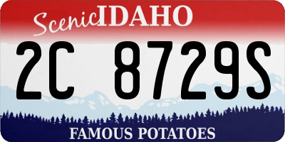 ID license plate 2C8729S