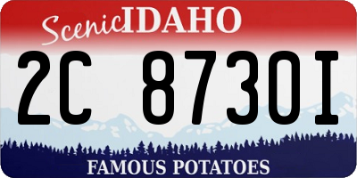 ID license plate 2C8730I
