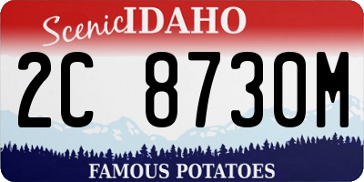 ID license plate 2C8730M