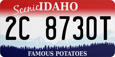 ID license plate 2C8730T