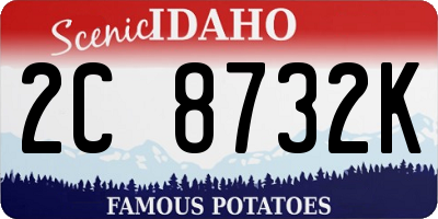 ID license plate 2C8732K