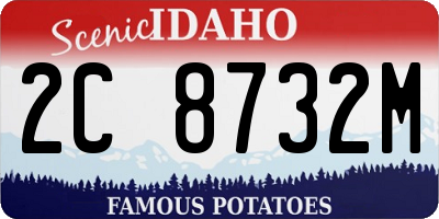 ID license plate 2C8732M