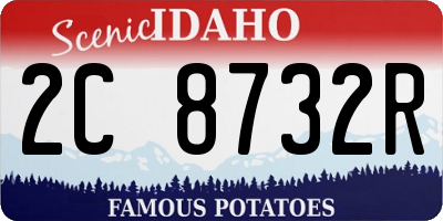 ID license plate 2C8732R